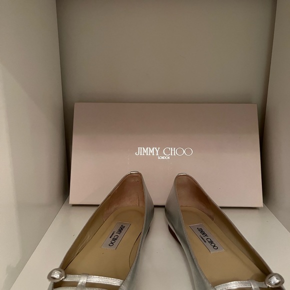 Silver Jimmy Choo flats - Picture 2 of 6